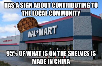 Walmart Made in china, Not Made in USA